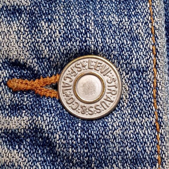 Levi's Trucker Jacket Women's Size 3X Faux Fur Collar Cuffs Quilt Lined Jean - Picture 6 of 15